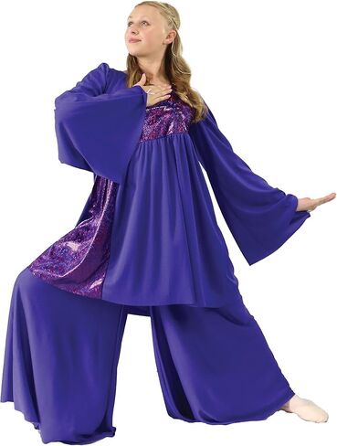 Danzcue Womens Celebration of Spirit Palazzo Pants with Tunic, L in Kuwait