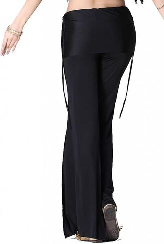 ZLTdream Women's Belly Dance Slit Pants Milk Silk in Kuwait