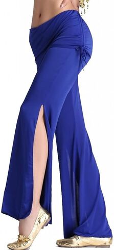 ZLTdream Women's Belly Dance Slit Pants Milk Silk in Saudi Arabia