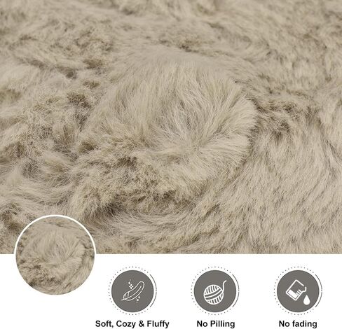 FIREDOG Money Bag with Lock, Furry Fluffy Faux Fur Locking Pouch for Cash, Bank Deposits, Wallet, Medicine, Phone and Credit Cards(Tan) in Saudi Arabia