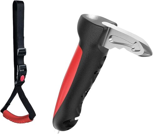Locisne Car Door Assistance Handle, 5 in 1 Vehicle Support Handles Multifunctional Portable Safety Hammer Seatbelt Cutter Car Handle Assist with Lighting Function for Elderly and Handicapped in Kuwait