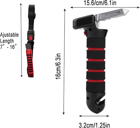 Locisne Car Door Assistance Handle, 5 in 1 Vehicle Support Handles Multifunctional Portable Safety Hammer Seatbelt Cutter Car Handle Assist with Lighting Function for Elderly and Handicapped in Kuwait