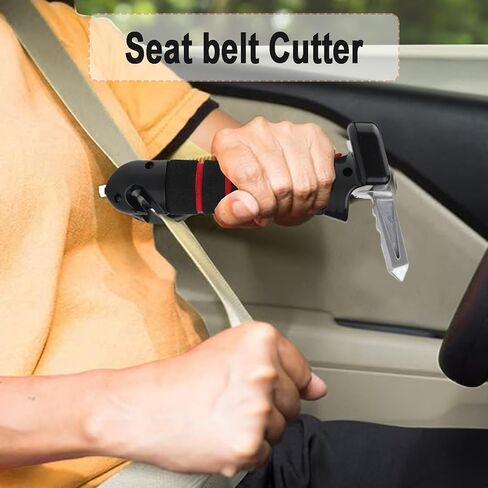 Locisne Car Door Assistance Handle, 5 in 1 Vehicle Support Handles Multifunctional Portable Safety Hammer Seatbelt Cutter Car Handle Assist with Lighting Function for Elderly and Handicapped in Kuwait