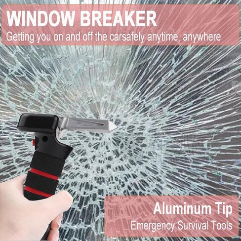 Locisne Car Door Assistance Handle, 5 in 1 Vehicle Support Handles Multifunctional Portable Safety Hammer Seatbelt Cutter Car Handle Assist with Lighting Function for Elderly and Handicapped in Kuwait