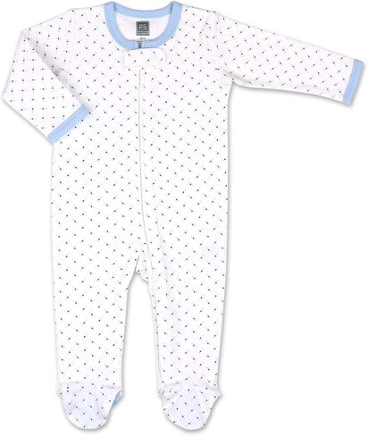 مجموعة Peanutshell Baby Sleeper للأولاد والبنات | 3 عبوات من الديناصورات، باللون الأزرق الصلب والنقاط | بيجامة بأقدام من حديثي الولادة إلى 9 أشهر (حديثي الولادة) in Kuwait