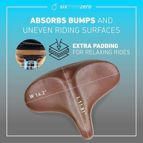 مقعد الدراجة Sixthreezero، سرج دراجة بديل مريح مع مقعد كبير جدًا ووسادة سوبر ماكس بتصميم مريح واسع in Kuwait