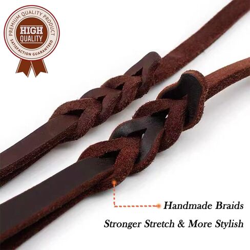 2 Foot Dog Leash Soft Braided Leather Dog Leash, Short Leash for Dog Training 2FT Natural Leather Dog Leash in Saudi Arabia