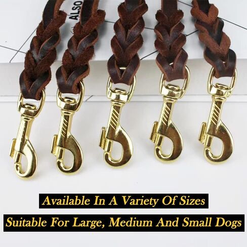 2 Foot Dog Leash Soft Braided Leather Dog Leash, Short Leash for Dog Training 2FT Natural Leather Dog Leash in Saudi Arabia