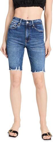 Good American Women's Always Fits Good Legs Bermuda Raw Hem Shorts in Saudi Arabia
