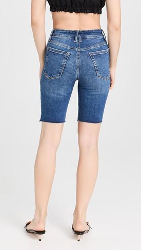 Good American Women's Always Fits Good Legs Bermuda Raw Hem Shorts in Saudi Arabia