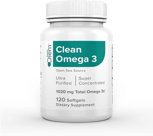 Omne Diem Clean Omega 3 - 1020 مجم، 120 كبسولة هلامية - مكمل غذائي لزيت السمك مع أحماض أوميغا 3 الدهنية: EPA وDHA in Saudi Arabia