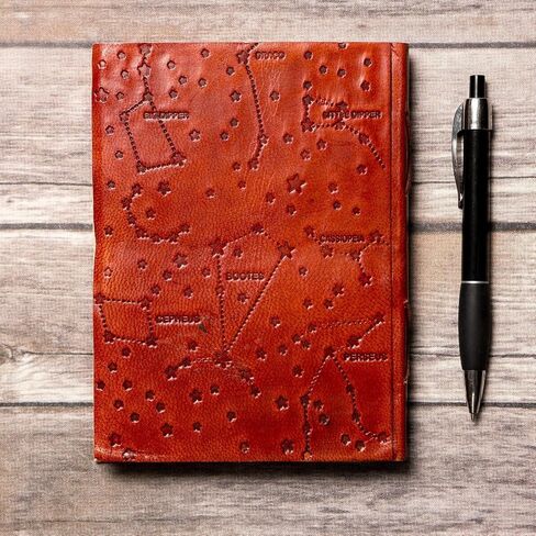 Soothi Zodiac Handmade Antique Leather Journal for Travel or Diary, Unlined, Gemini, 7''x5'' in Saudi Arabia