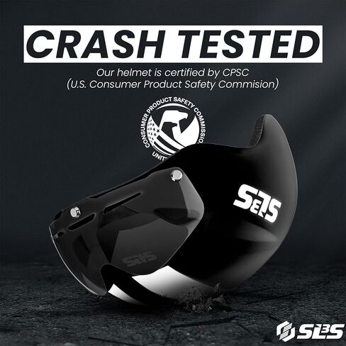 خوذة الترياتلون SLS3 - خوذة دراجة هوائية مع قناع درع قابل للإزالة للتجربة الزمنية TT - خوذة هوائية خفيفة الوزن خوذات ركوب الدراجات على الطرق الترياتلون للرجال/النساء - مقاس واحد 21-23 بوصة in Kuwait