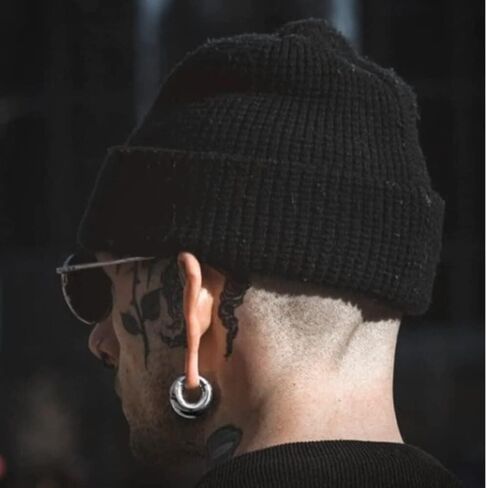 Casvort 2 قطعة هيبوالرجينيك 316 الفولاذ المقاوم للصدأ الفضة بساطتها الأذن الشماعات الوزن مع 00G مكدس حلقة الفص الكفة مقاييس الأذن المقابس in Kuwait