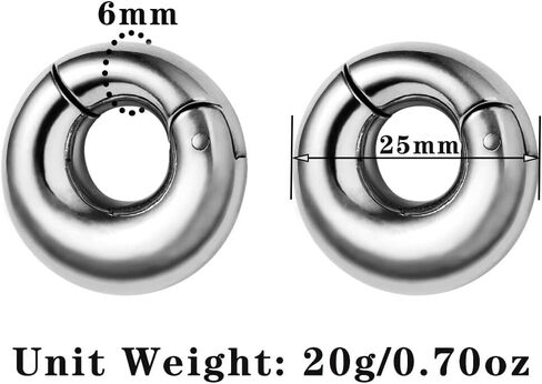 Casvort 2 قطعة هيبوالرجينيك 316 الفولاذ المقاوم للصدأ الفضة بساطتها الأذن الشماعات الوزن مع 00G مكدس حلقة الفص الكفة مقاييس الأذن المقابس in Kuwait