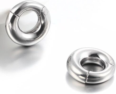 Casvort 2 قطعة هيبوالرجينيك 316 الفولاذ المقاوم للصدأ الفضة بساطتها الأذن الشماعات الوزن مع 00G مكدس حلقة الفص الكفة مقاييس الأذن المقابس in Kuwait