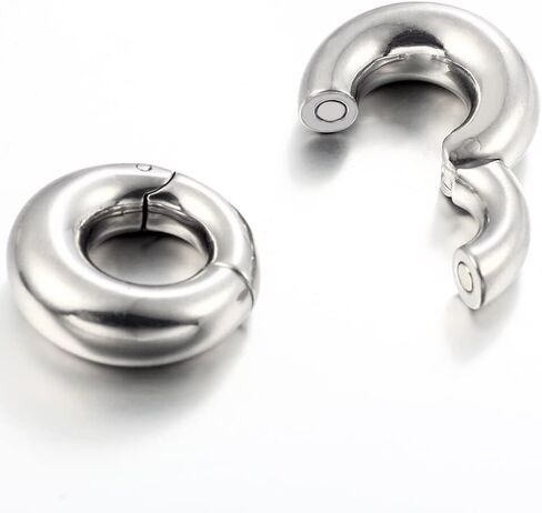 Casvort 2 قطعة هيبوالرجينيك 316 الفولاذ المقاوم للصدأ الفضة بساطتها الأذن الشماعات الوزن مع 00G مكدس حلقة الفص الكفة مقاييس الأذن المقابس in Kuwait