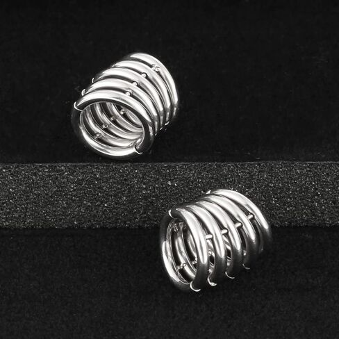 Casvort 2 قطعة هيبوالرجينيك 316 الفولاذ المقاوم للصدأ الفضة بساطتها الأذن الشماعات الوزن مع 00G مكدس حلقة الفص الكفة مقاييس الأذن المقابس in Kuwait