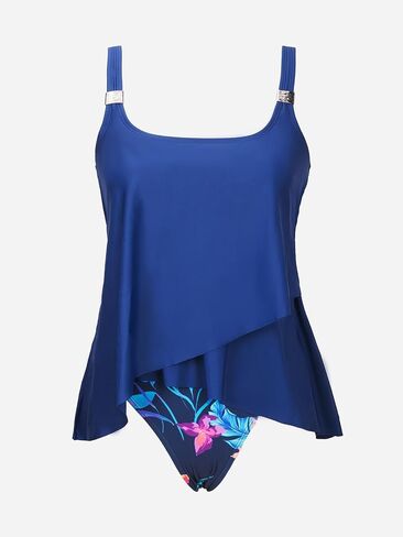 CUPSHE Women's Tankini Set Two Piece Swimsuit High Waisted Square Neck Ruffle Wide Adjustable Straps in Saudi Arabia