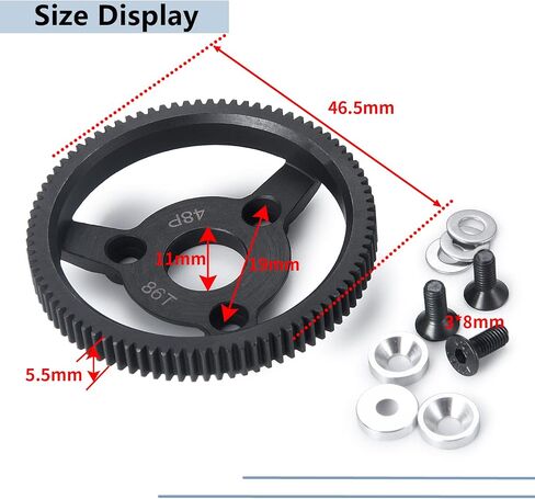 MORLORDY RC Steel Spur Gears 48P 86T Spur Gear for 1/10 Scale 2wd Rustler Slash Stampede Upgrade Gears in Saudi Arabia