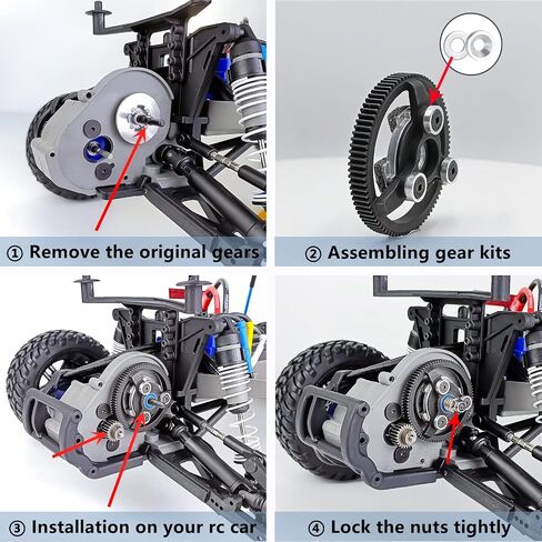 MORLORDY RC Steel Spur Gears 48P 86T Spur Gear for 1/10 Scale 2wd Rustler Slash Stampede Upgrade Gears in Saudi Arabia