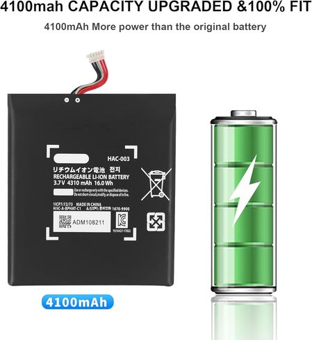 TAYUZH HAC-003 Battery, 4310mAh Li-ion Replacement Battery for Nintendo Switch 2017 Console Game Console Handhold HAC-001, HAC-A-BPHAT-C0 with Installation Tools Kit in Kuwait