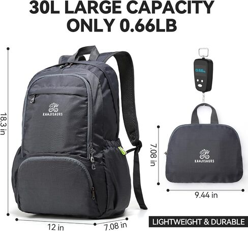 KANJISAURS 30L Lightweight Tavel Backpack Waterproof Anti-theft Hiking Backpack Foldable Camping Daypack Day Pack for Men Women Cycling, Hiking, Camping,Vacation in Saudi Arabia