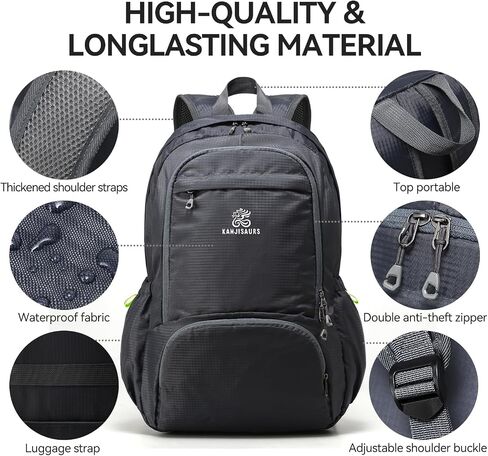 KANJISAURS 30L Lightweight Tavel Backpack Waterproof Anti-theft Hiking Backpack Foldable Camping Daypack Day Pack for Men Women Cycling, Hiking, Camping,Vacation in Saudi Arabia