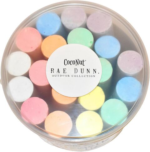 Rae Dunn x CocoNut Outdoor Jumbo Outdoor Sidewalk Chalk for Kids - DRAW Theme - 20 Pieces, Non-Toxic, Washable Jumbo Chalk - Create Colorful Artwork on the Sidewalk or Chalkboard, For Kids Ages 3+ in Saudi Arabia
