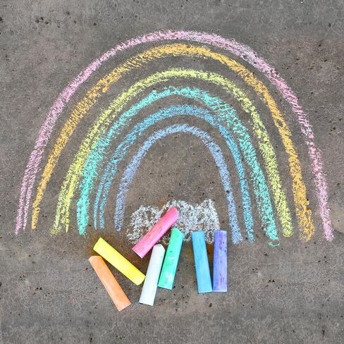 Rae Dunn x CocoNut Outdoor Jumbo Outdoor Sidewalk Chalk for Kids - DRAW Theme - 20 Pieces, Non-Toxic, Washable Jumbo Chalk - Create Colorful Artwork on the Sidewalk or Chalkboard, For Kids Ages 3+ in Saudi Arabia