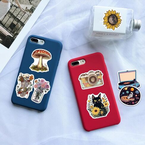 100 قطعة من ملصقات زجاجات المياه من SEEYEON، تصميمات لطيفة للأطفال والمراهقين، ملصقات جمالية ملصقات فينيل مقاومة للماء للهاتف المحمول وزجاجة المياه in Kuwait