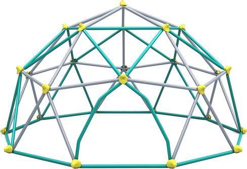 مركز لعب متسلق على شكل قبة هندسية بطول 10 أقدام من Miscoos، برج قبة لتسلق الأطفال مع أرجوحة، فولاذ مقاوم للصدأ والأشعة فوق البنفسجية يدعم 1000 رطل in Kuwait