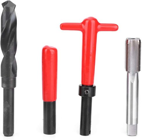 ViaGasaFamido 10 قطعة طقم إصلاح الخيوط متري M18x1.5mm الفولاذ المقاوم للصدأ موضوع إصلاح إدراج عدة تويست الحفر الحنفية وجع أدوات يدوية عالية الدقة لإصلاح الخيوط التالفة in Saudi Arabia