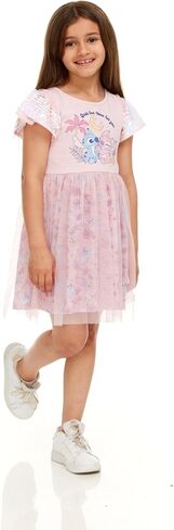 Disney Stitch & Angel Sequin Sleeve Tulle Dress-Girls Sizes 2-6x in Saudi Arabia