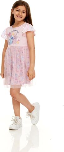 Disney Stitch & Angel Sequin Sleeve Tulle Dress-Girls Sizes 2-6x in Saudi Arabia