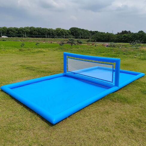 Toqko 33ft Inflatable Volleyball Pool Water Game Volleyball Net Backyard Beach Game with 800w Air Pump, Water Volleyball Field in Saudi Arabia