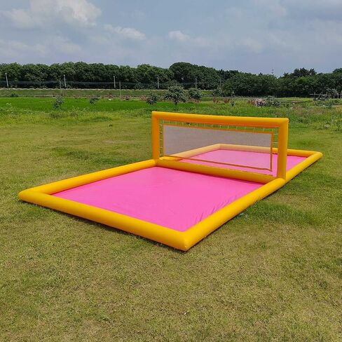 Toqko 33ft Inflatable Volleyball Pool Water Game Volleyball Net Backyard Beach Game with 800w Air Pump, Water Volleyball Field in Saudi Arabia