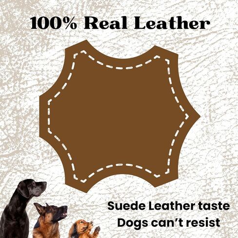 Frezco Elephant Dog Toy | Handmade with Natural Suede Leather | Ideal for Teething, Puppy, Small and Medium Dogs | 100% Stuffed with Coconut Fibres in Saudi Arabia