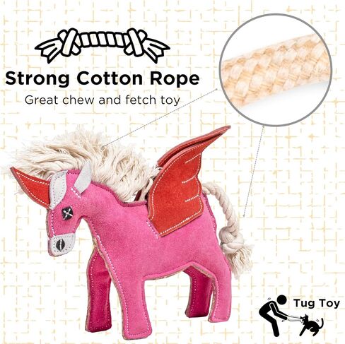 Frezco Elephant Dog Toy | Handmade with Natural Suede Leather | Ideal for Teething, Puppy, Small and Medium Dogs | 100% Stuffed with Coconut Fibres in Saudi Arabia