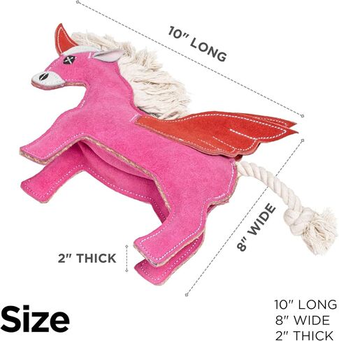 Frezco Elephant Dog Toy | Handmade with Natural Suede Leather | Ideal for Teething, Puppy, Small and Medium Dogs | 100% Stuffed with Coconut Fibres in Saudi Arabia