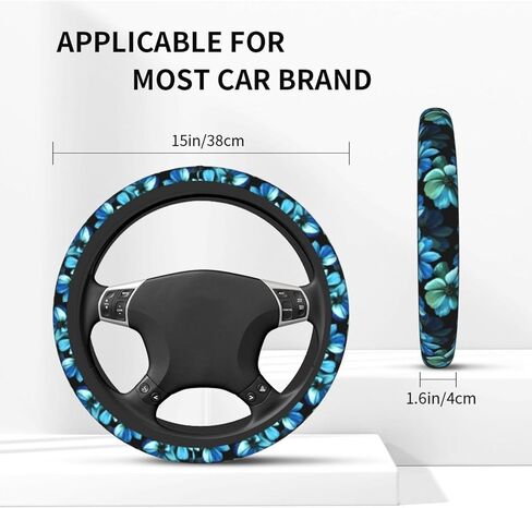 Moon and Star Steering Wheel Cover Car Accessories Cute for Women Girls Girly Universal 15 Inch Neoprene Auto Interior Decor Anti Slip Car Truck Protector in Kuwait