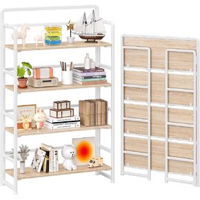 4NM رفوف تخزين الكتب القابلة للطي لا يجمع 3 مستويات خمر خزانة الكتب الدائمة للدراسة المنظمة المنظمة (جميعها أسود) in Kuwait