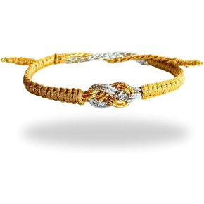 Handmade Infinity Protection Bracelet – Forever Lucky & Safe – Adjustable in Gold and Silver tones glitter string Bracelet for Couples & Friends in Saudi Arabia
