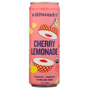 Wild Wonder Organic Cherry Lemonade Sparkling Probiotic Drink, 12 FZ in Saudi Arabia