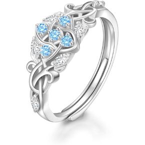 925 Sterling Silver Celtic Knot Rings Open Knuckle Witches Amulet Thumb Finger Ring for Women Adjustable Geometric Irish Knot Lucky Jewelry for Her in Kuwait