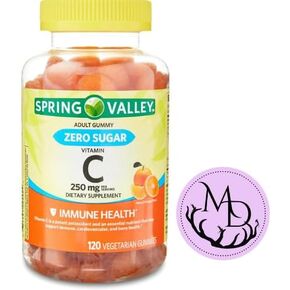 Spring Valley Zero Sugar Vitamin C Gummies Dietary Supplement, 250 mg, 120 Count + Dri Store Sticker. in Saudi Arabia