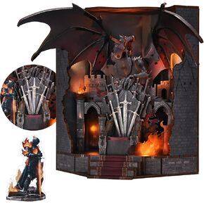 Book Nook Kit Library ، DIY Miniature House Kit ، 3D Wooden Puzzle Dollhouse Kit للبالغين والمراهقين ، رف الكتب BookNook نموذج خزانة تصميم أدوات زقاق مع LED Light (Law Library) in Kuwait