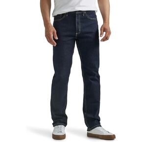 Wrangler Men's Free-to-Stretch Regular Fit Jean, Rinse Denim, 33W x 30L in Saudi Arabia