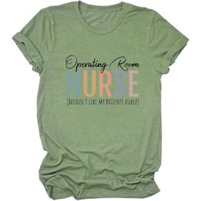 Operating Room Nurse T-Shirts Summer Trendy Graphic Tees Short Sleeve Shirts Tops OR Nurse Nursing School T Shirt in Saudi Arabia