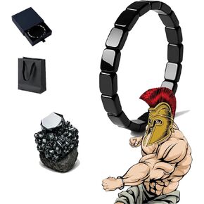 Hemys Hematite Bracelet Men, New Hemys Mens Bracelet - Natural Way to Reclaim Your Masculine Edge, Legendary Hematite for Men - Inspired by Roman Generals & Viking Warriors (4 sizes: S, M, L,XL) )16.5-20.3cm wrists in Saudi Arabia